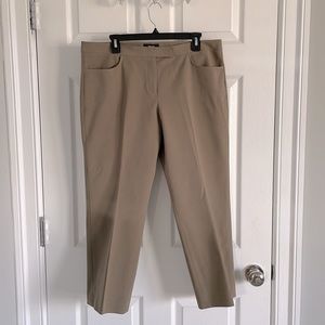 Theory beige crop stretch pant — Size 12
